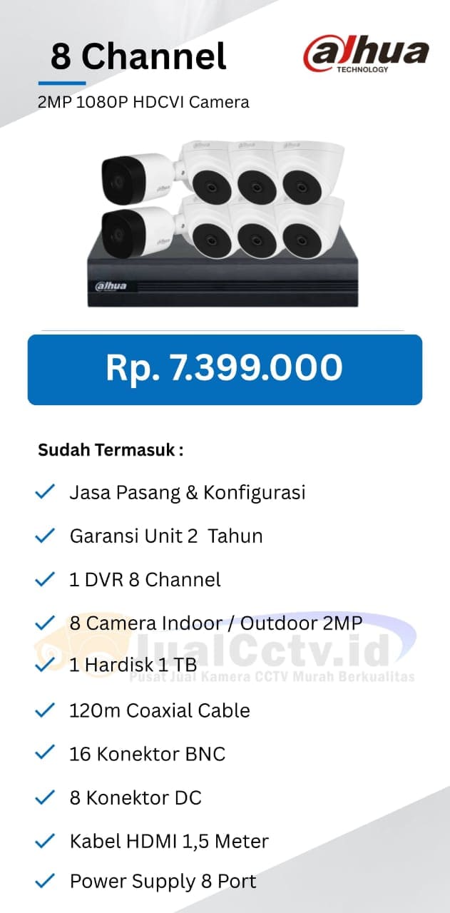 Beli Paket CCTV Dahua 8 Channel